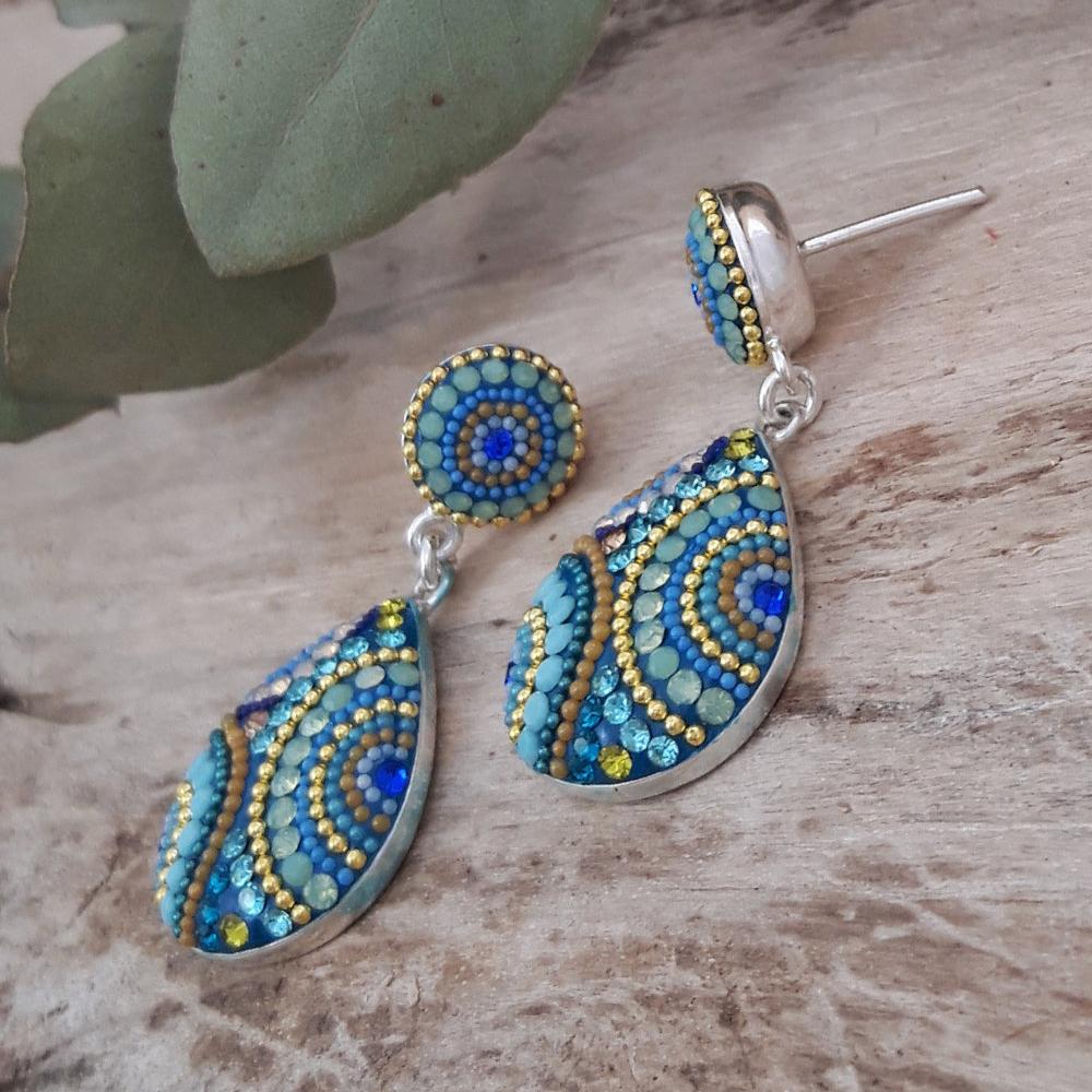 Allegra Amalfi Dream Double Drop Stud Earrings