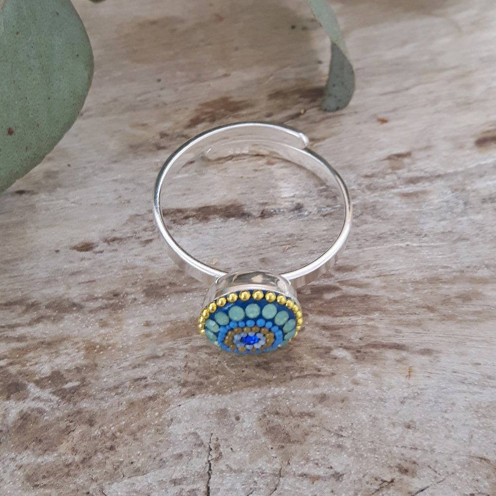 Allegra Amalfi Dream Mini Round Adjustable Ring