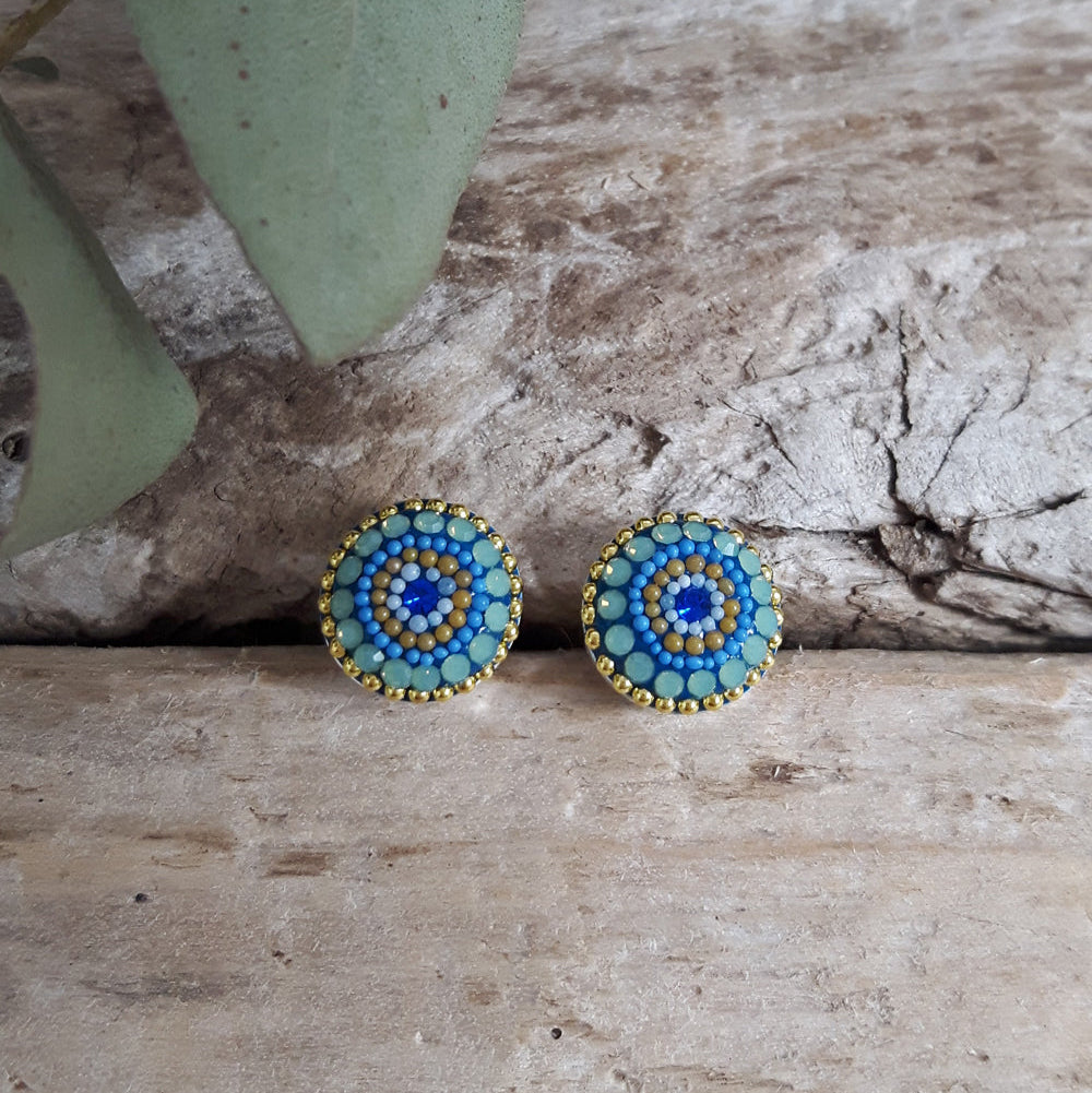 Allegra Amalfi Dream Round Stud Earrings