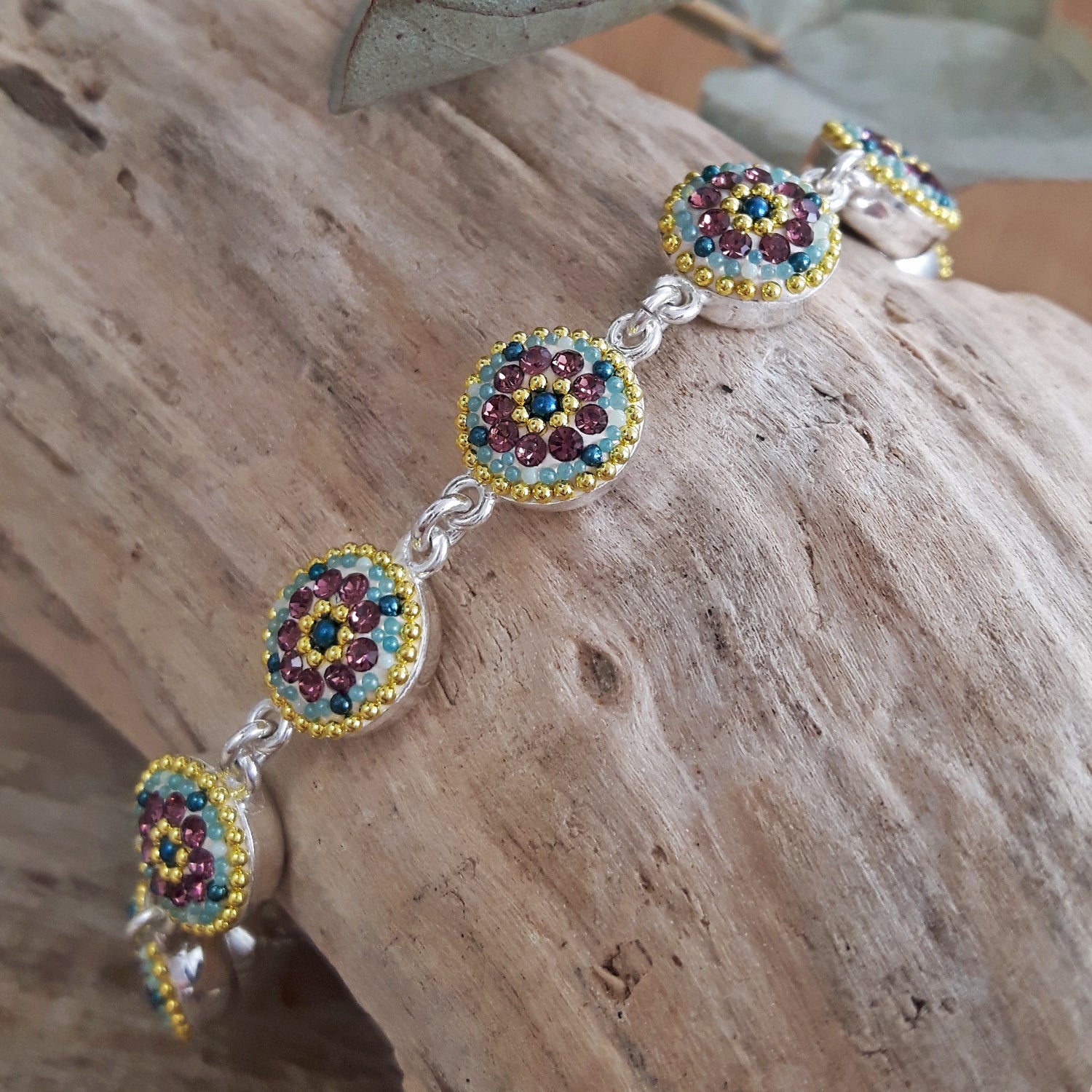 Allegra Round Antique Daisy Bracelet