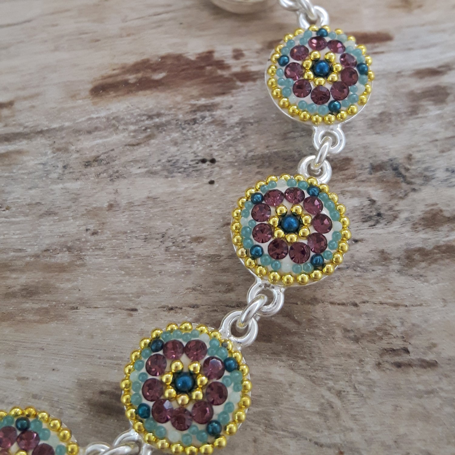 Allegra Round Antique Daisy Bracelet