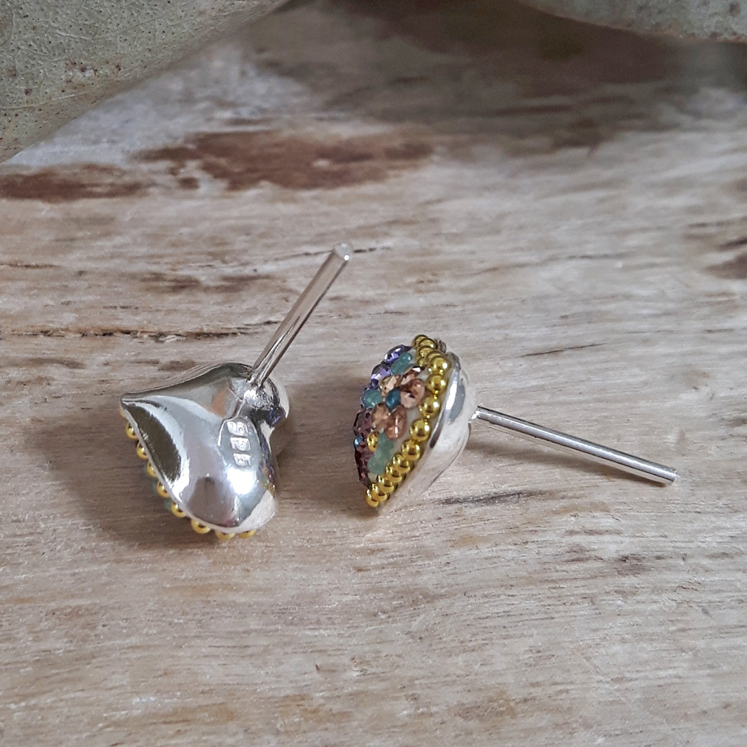 Allegra Heart Antique Studs