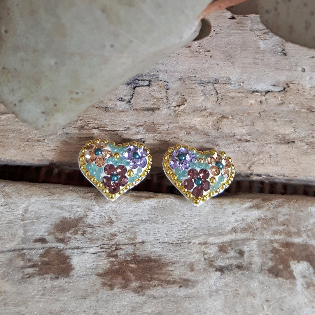 Allegra Heart Antique Studs
