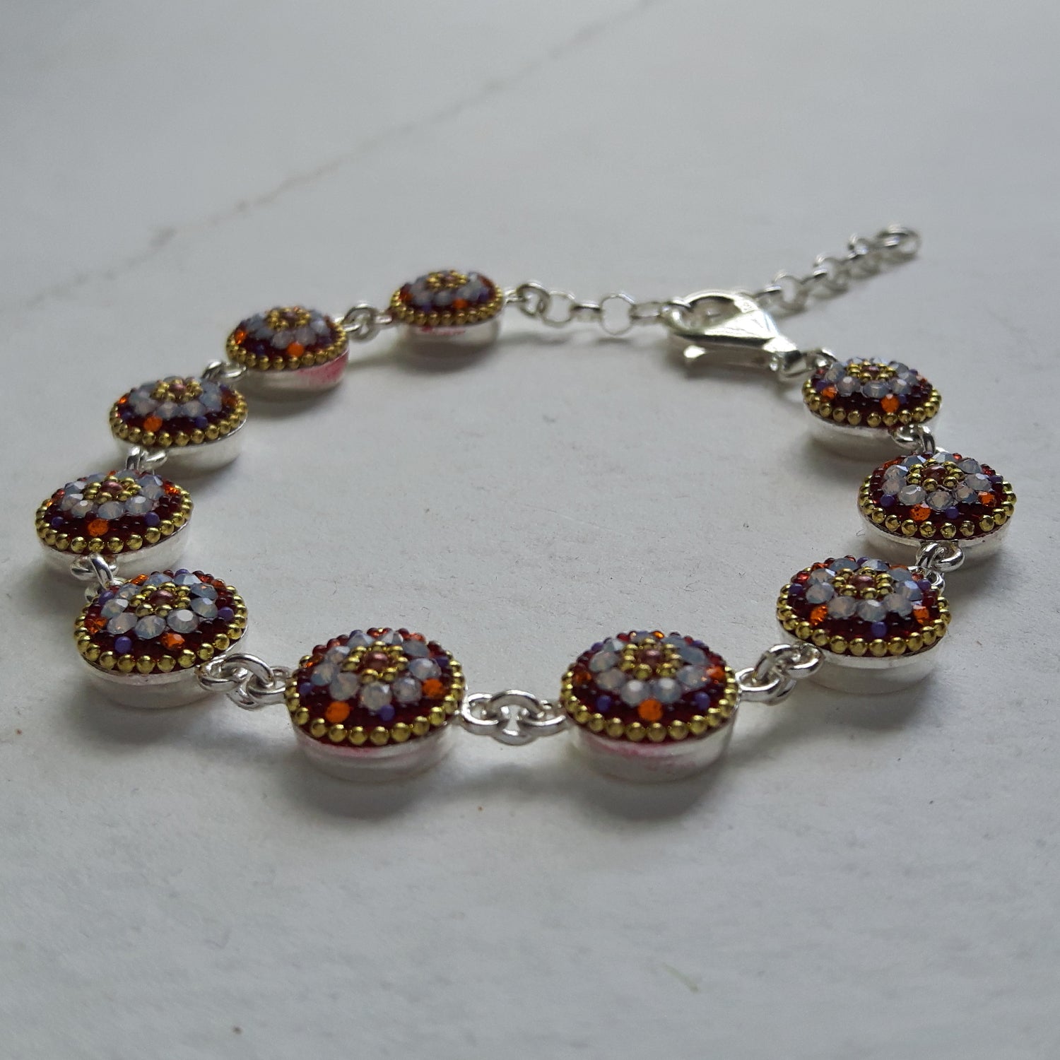 Allegra Round Berry Daisy Bracelet