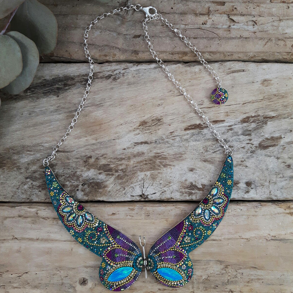 Allegra Galactic Butterfly Ombre Choker
