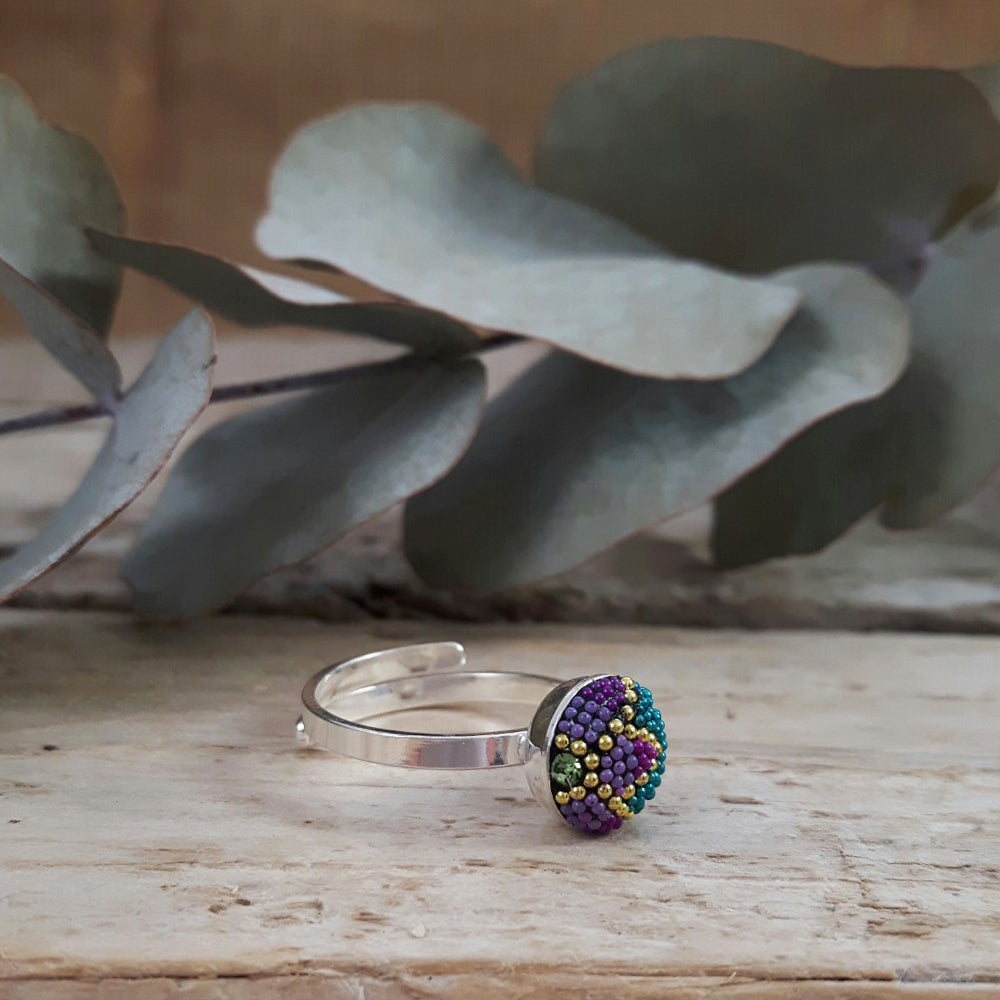 Allegra Galactic Small Circle 1cm Adjustable Ring