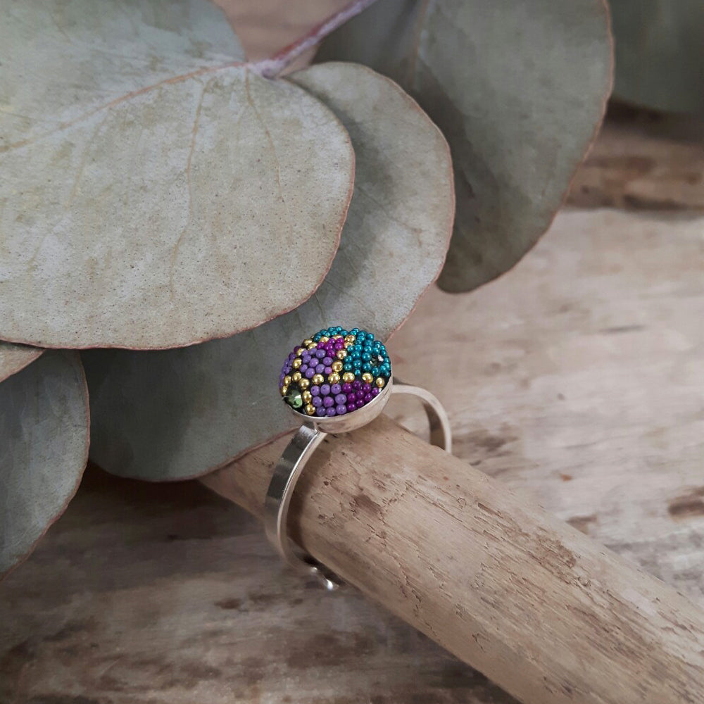 Allegra Galactic Small Circle 1cm Adjustable Ring