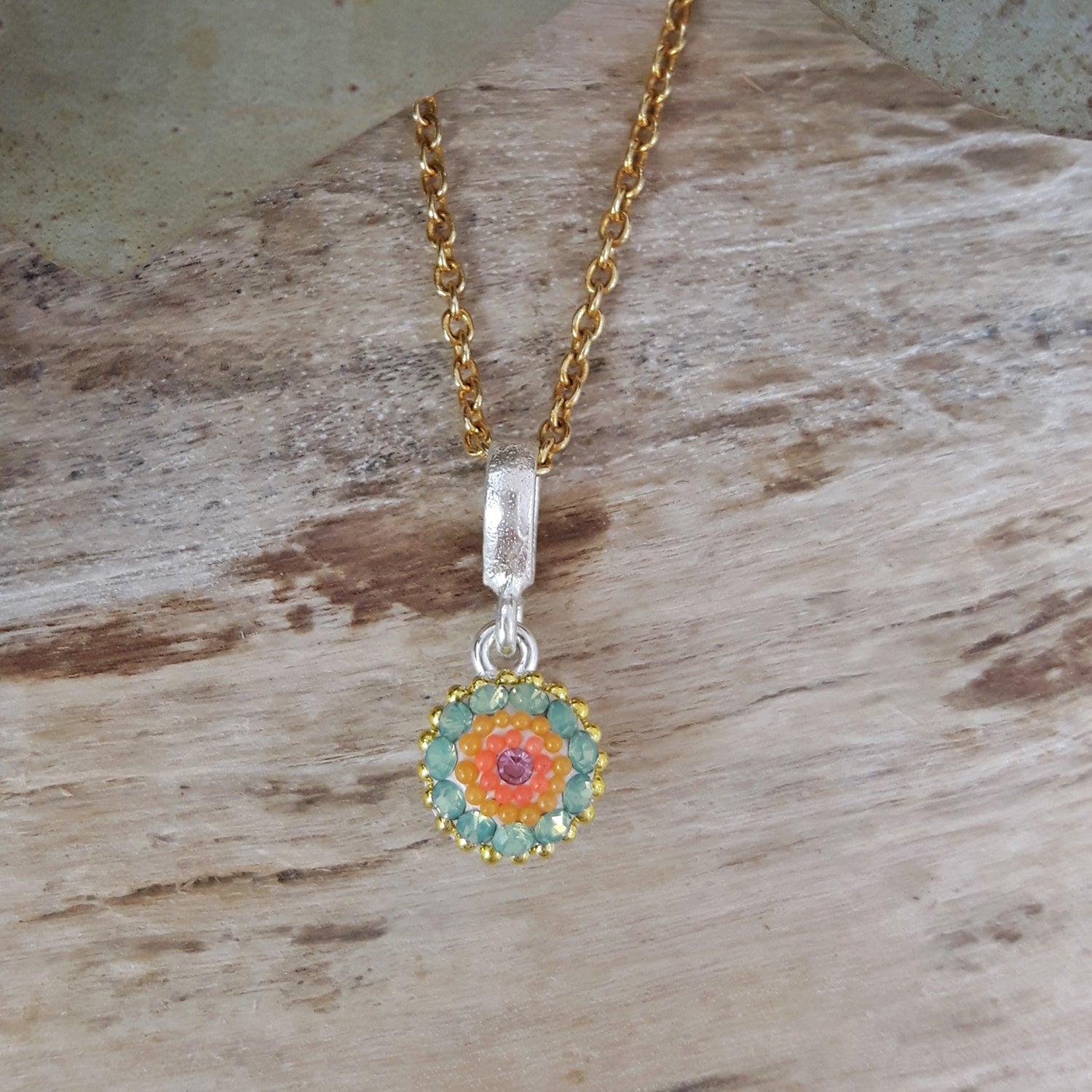 Allegra Hibiscus Bloom Round Pendant