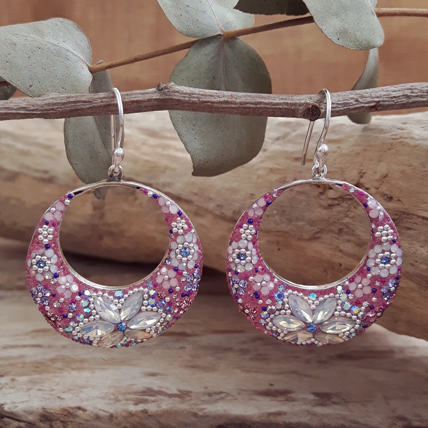Allegra Lilac Dream Boho Hoop Earrings