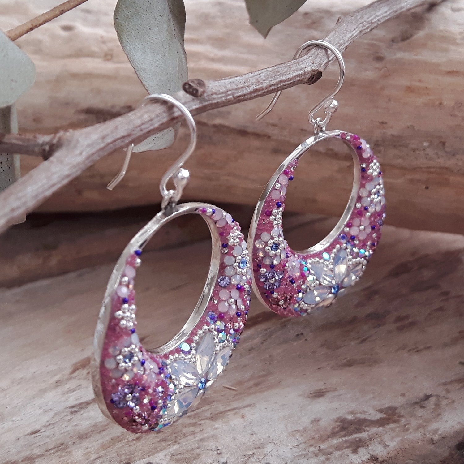 Allegra Lilac Dream Boho Hoop Earrings