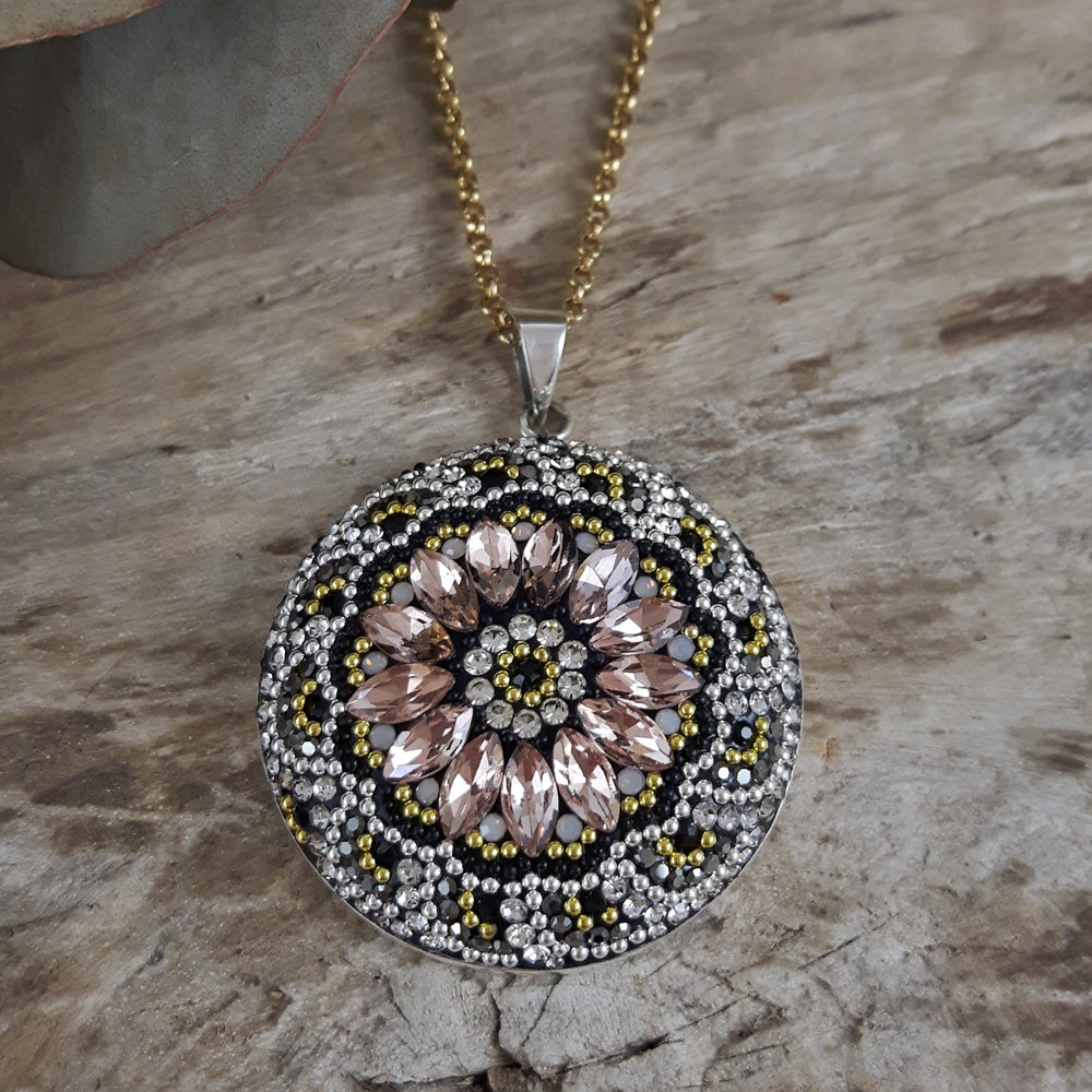 Allegra Onyx Elegance Disc Pendant