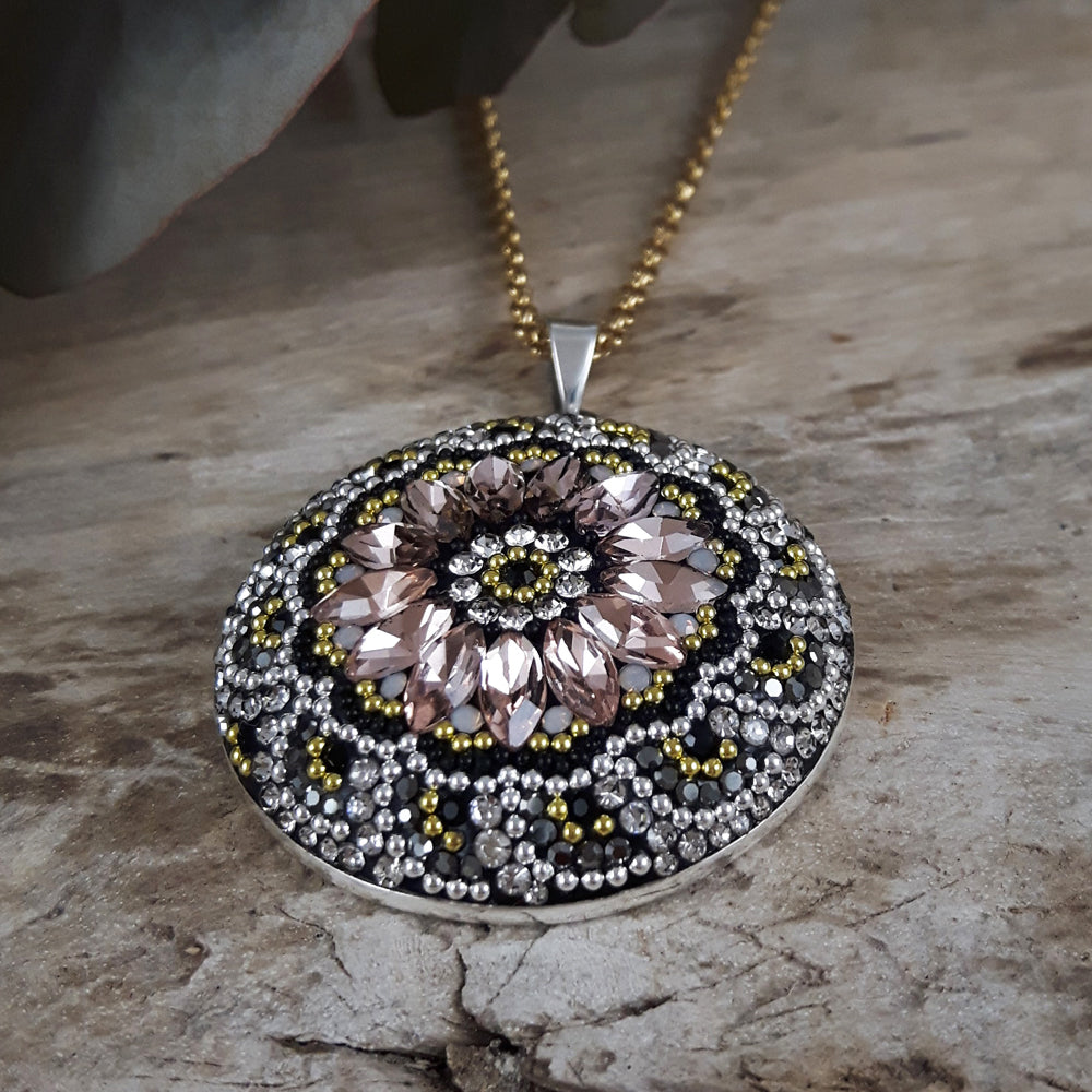 Allegra Onyx Elegance Disc Pendant