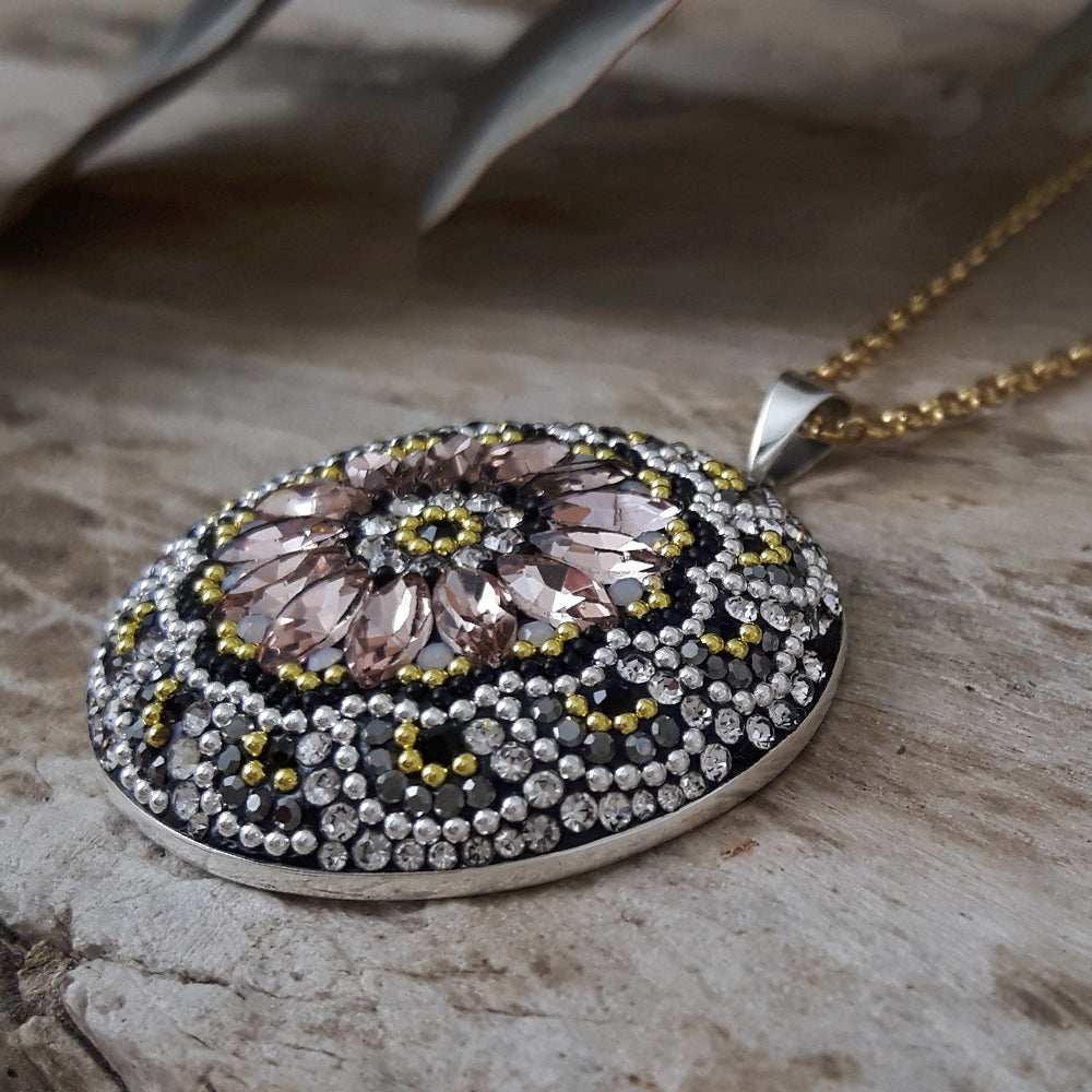 Allegra Onyx Elegance Disc Pendant