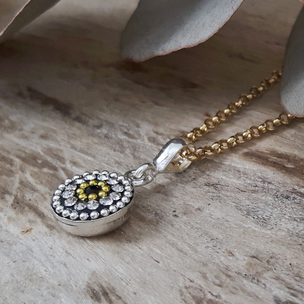 Allegra Onyx Elegance Round Mini Pendant