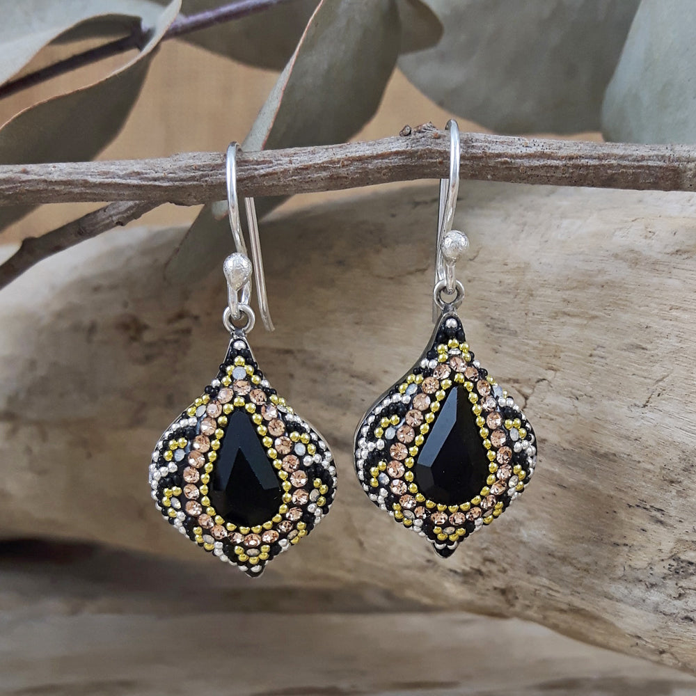 Allegra Onyx Elegance Earrings