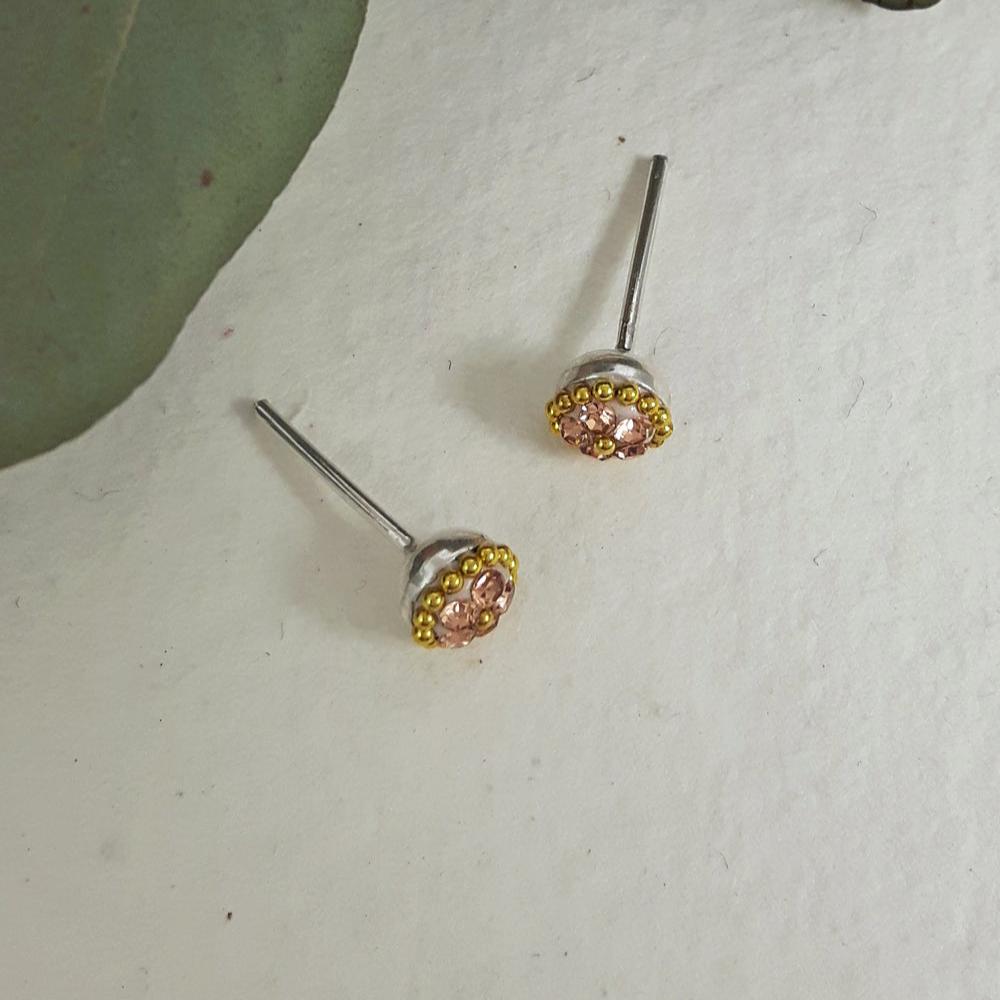 Allegra Gold Tiny Stud Earrings