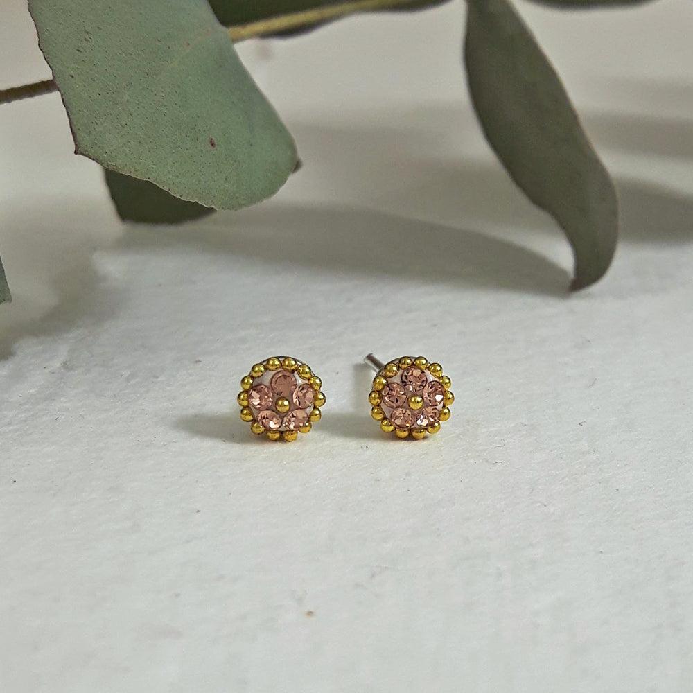 Allegra Gold Tiny Stud Earrings
