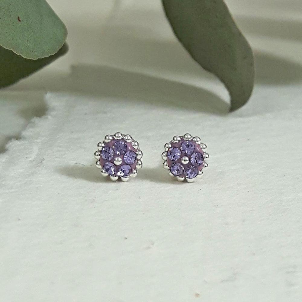 Allegra Tanzanite Tiny Stud Earrings