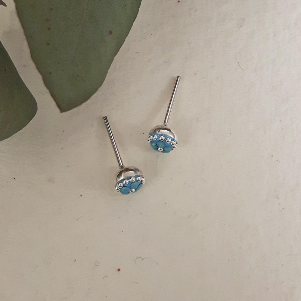 Allegra Turquoise Tiny Stud Earrings