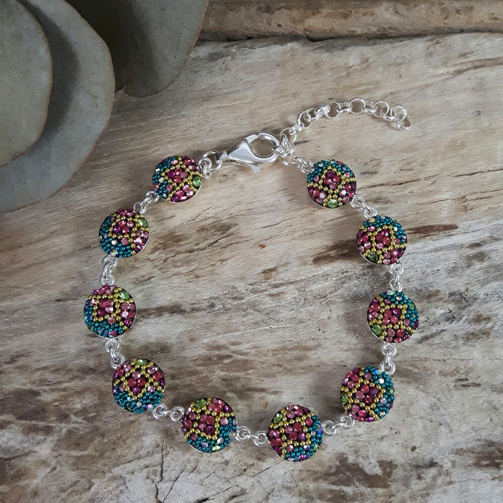 Allegra Viva Magenta Round 1cm Bracelet