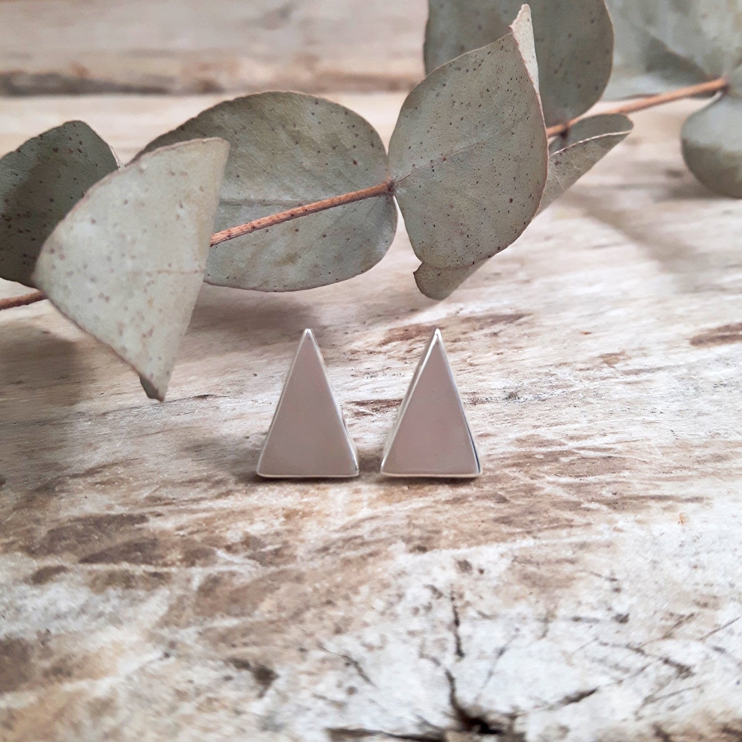 Allure Triangle Polished Stud Earrings