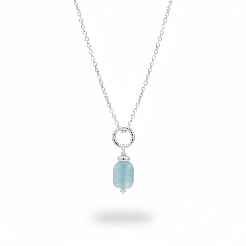 Alma Aquamarine Nugget Pendant - Corrected