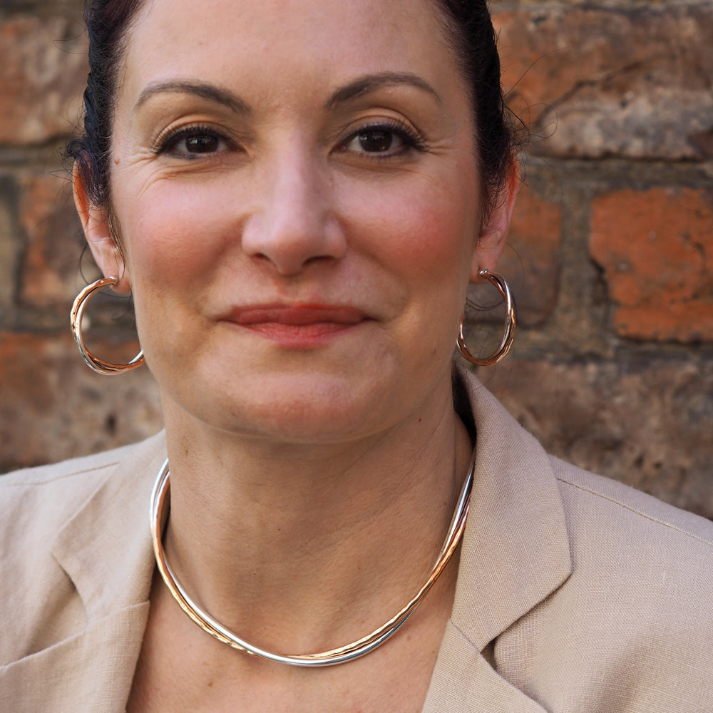 Duo Arista Copper/Silver Choker