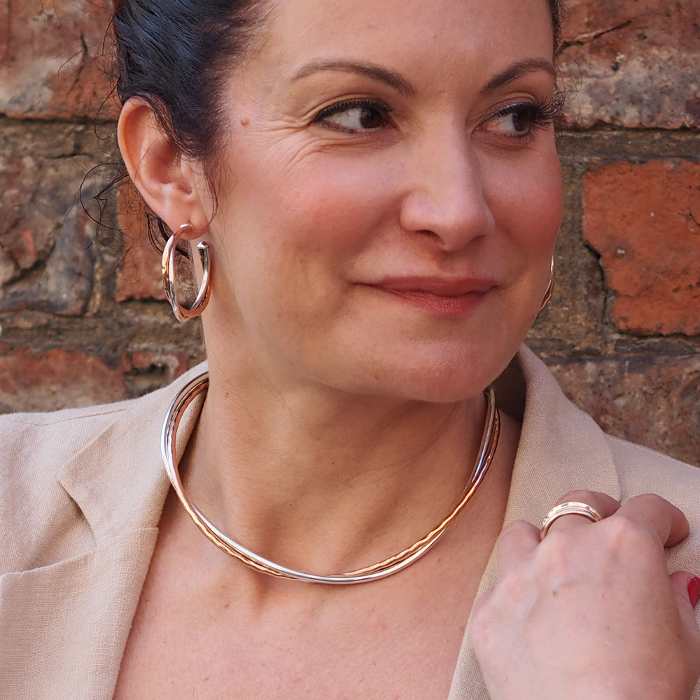 Duo Arista Copper/Silver Choker