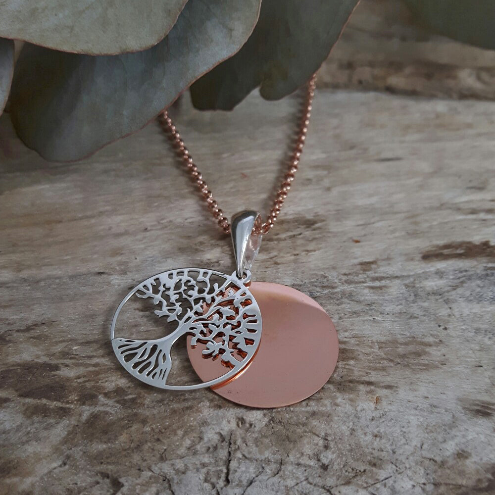 Celtic Tree Of Life Silver/Copper Pendant
