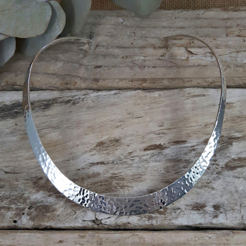 Contemporary Ladies Classic Sterling Silver Choker Jewellery