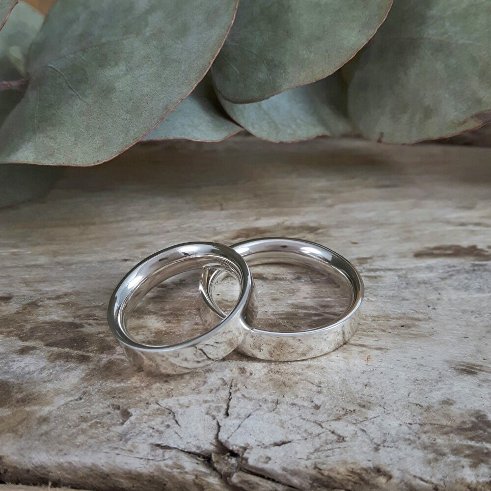 Court Sterling silver 4mm Band Wedding Ring