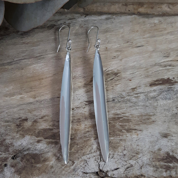 Delith Sterling Silver Polished Drop Earrings