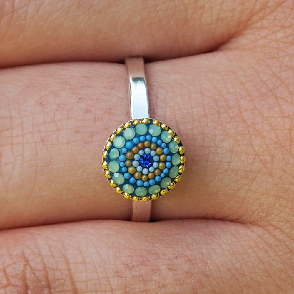 Allegra Amalfi Dream Mini Round Adjustable Ring