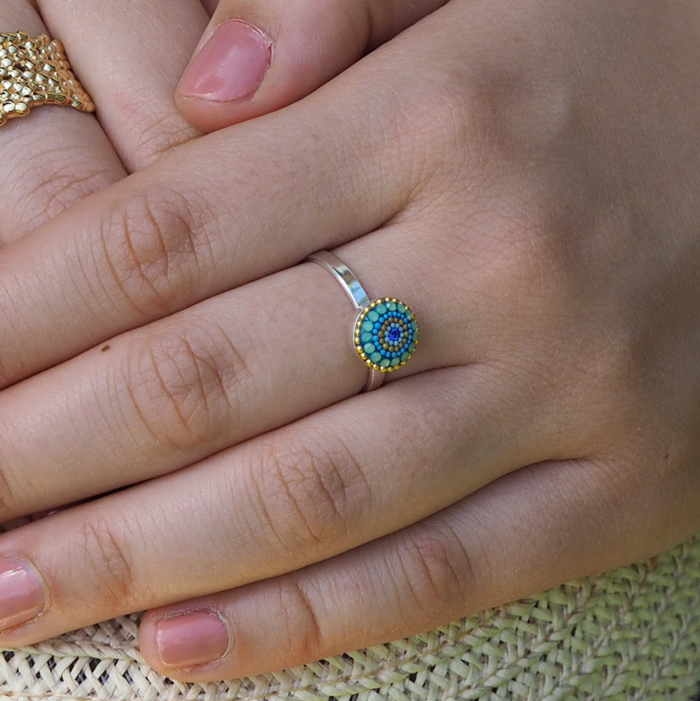 Allegra Amalfi Dream Mini Round Adjustable Ring