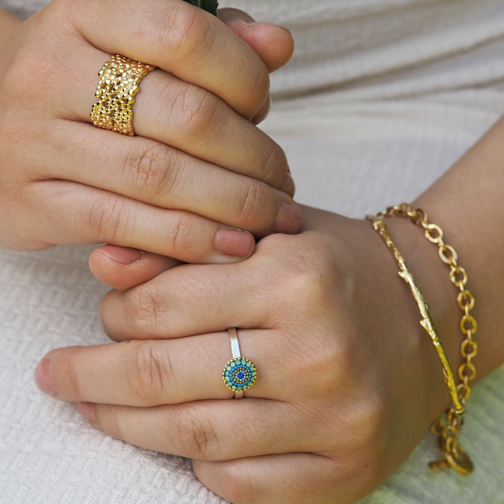 Allegra Amalfi Dream Mini Round Adjustable Ring