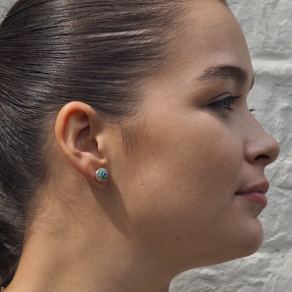 Allegra Amalfi Dream Round Stud Earrings