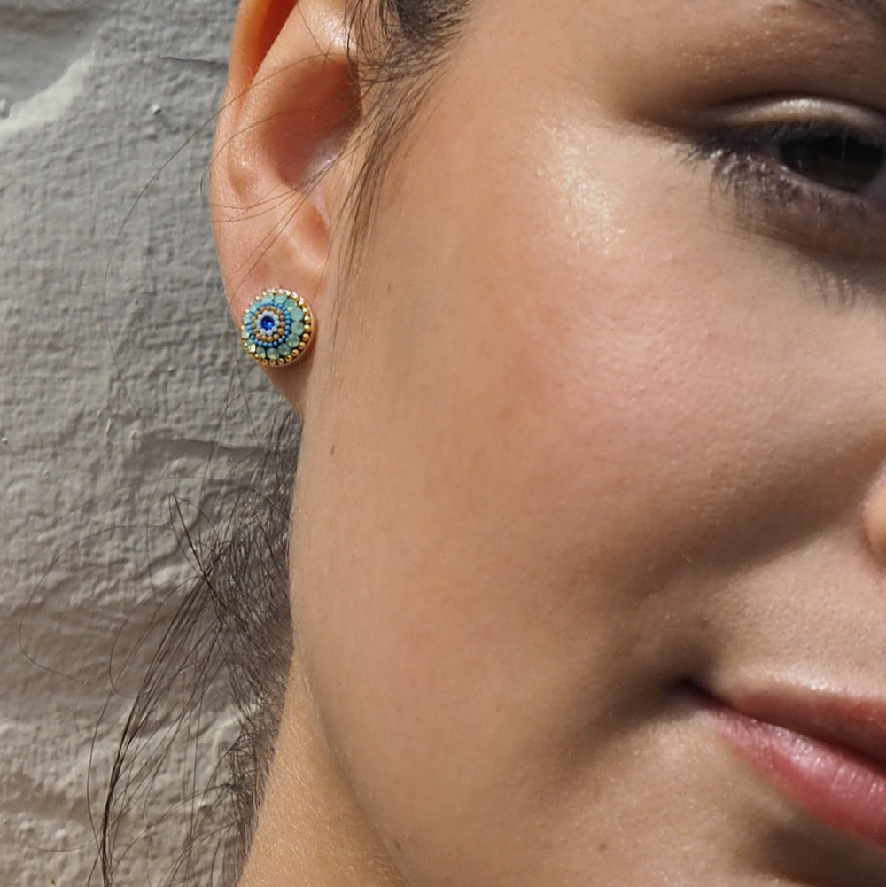 Allegra Amalfi Dream Round Stud Earrings