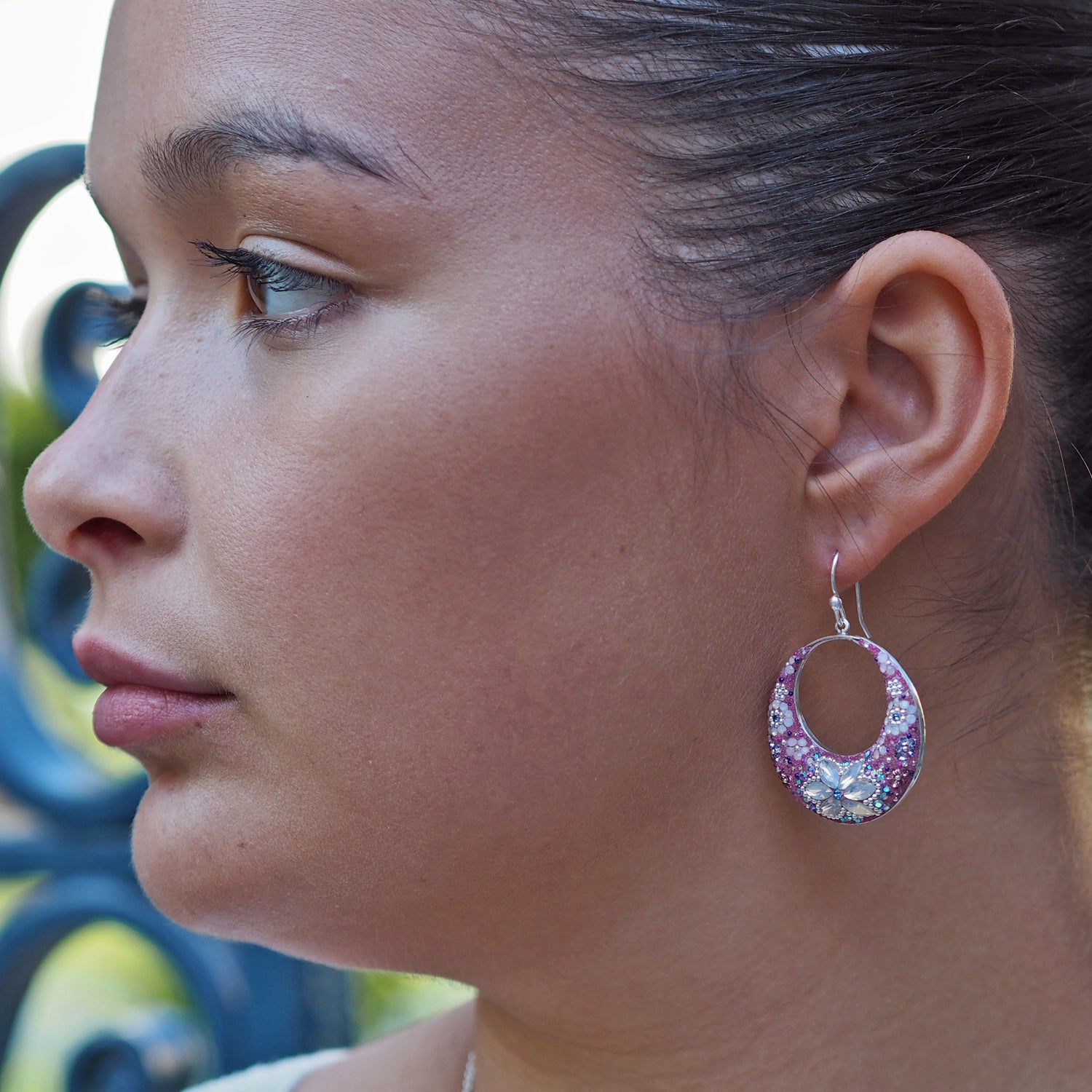 Allegra Lilac Dream Boho Hoop Earrings