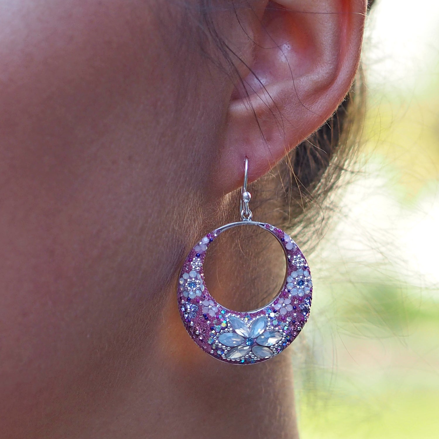 Allegra Lilac Dream Boho Hoop Earrings