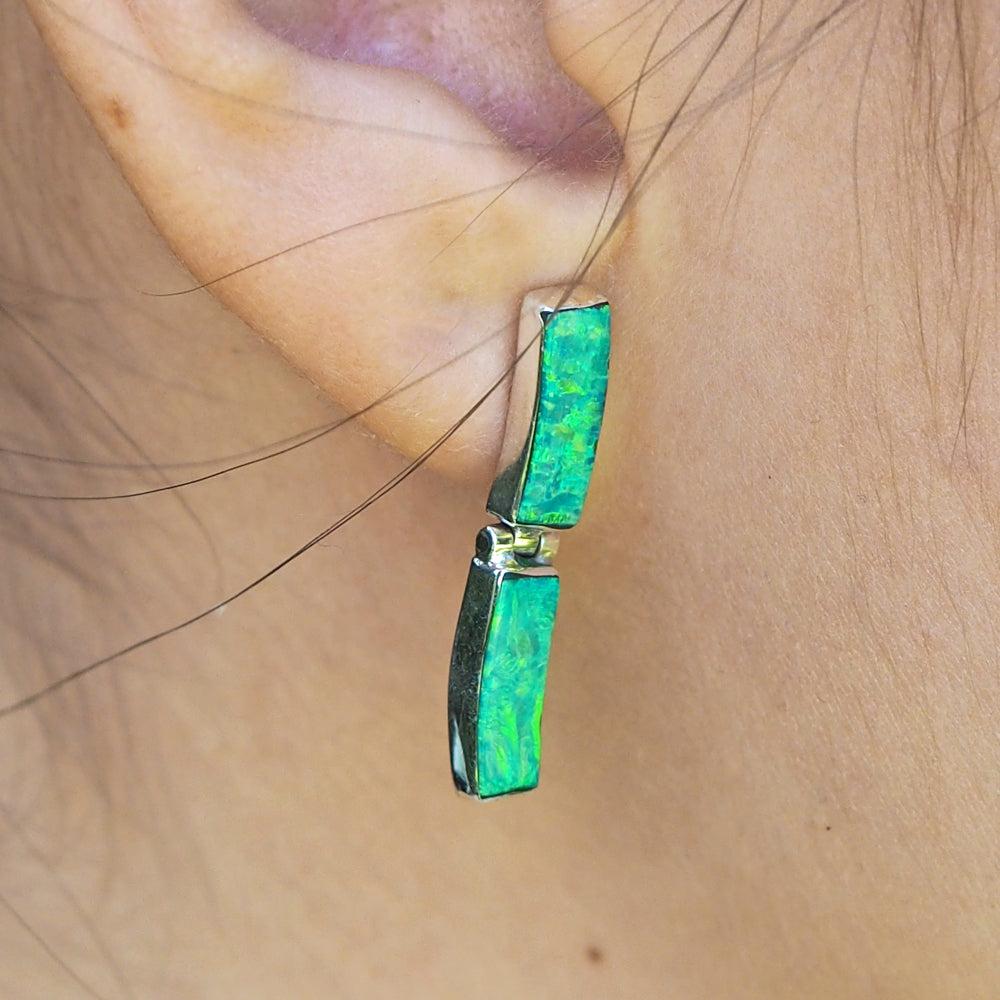 Flinder Green Drift Stud Earrings