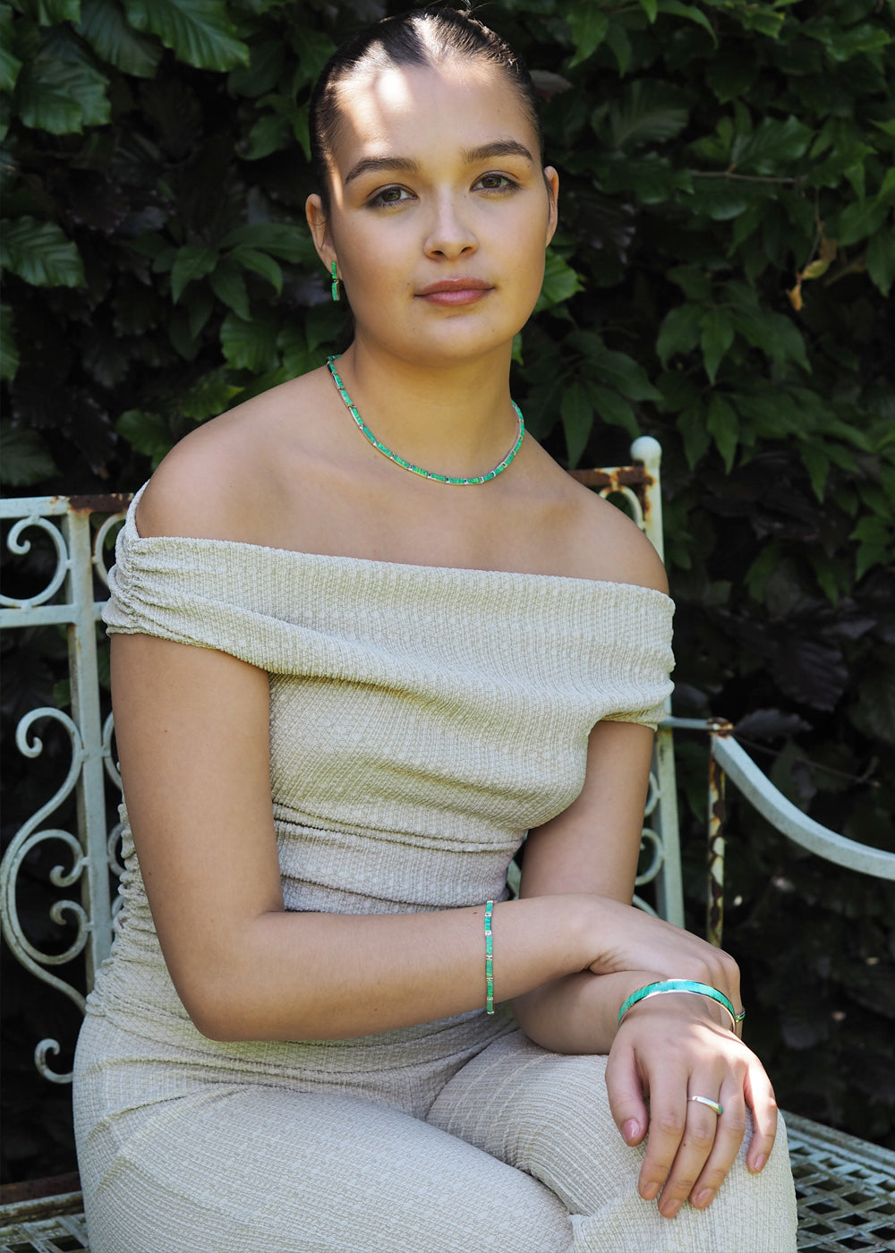 Flinder Green Wide Bangle
