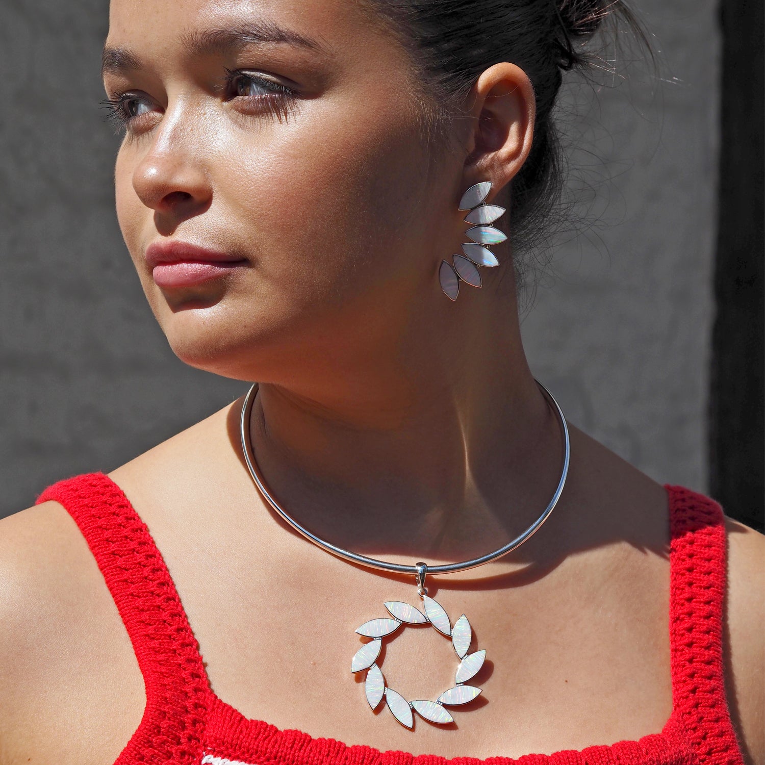 Flinder Larisa White Earrings