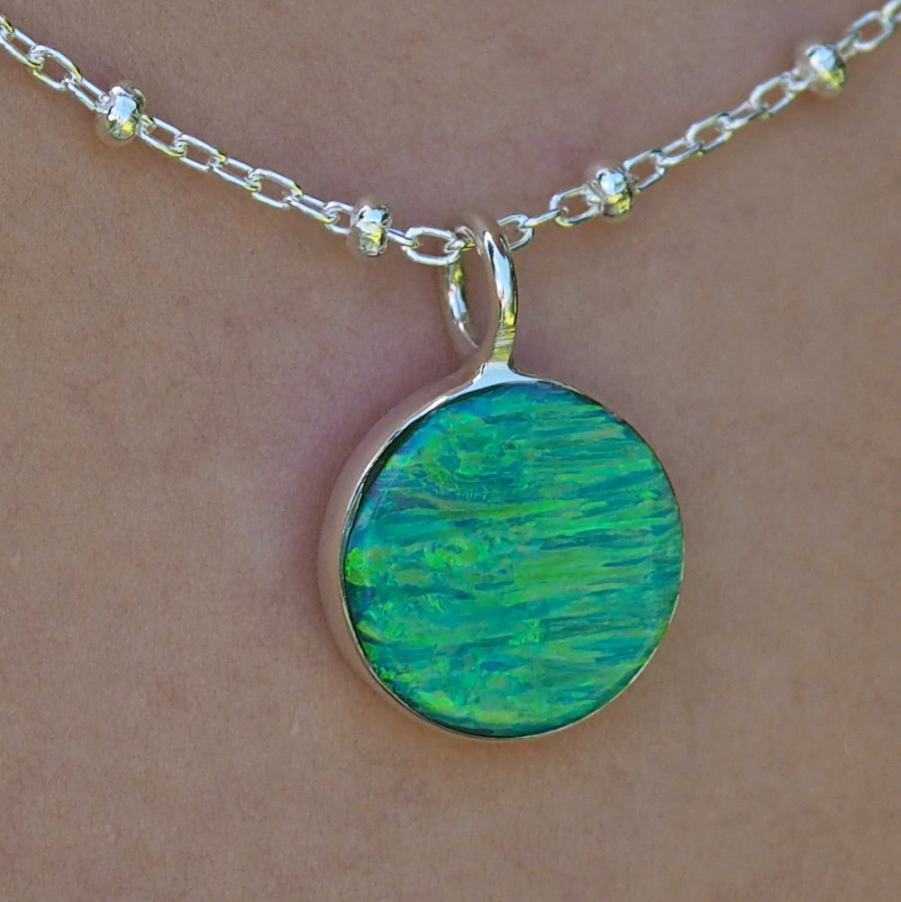 Flinder Green Dotty Small Pendant