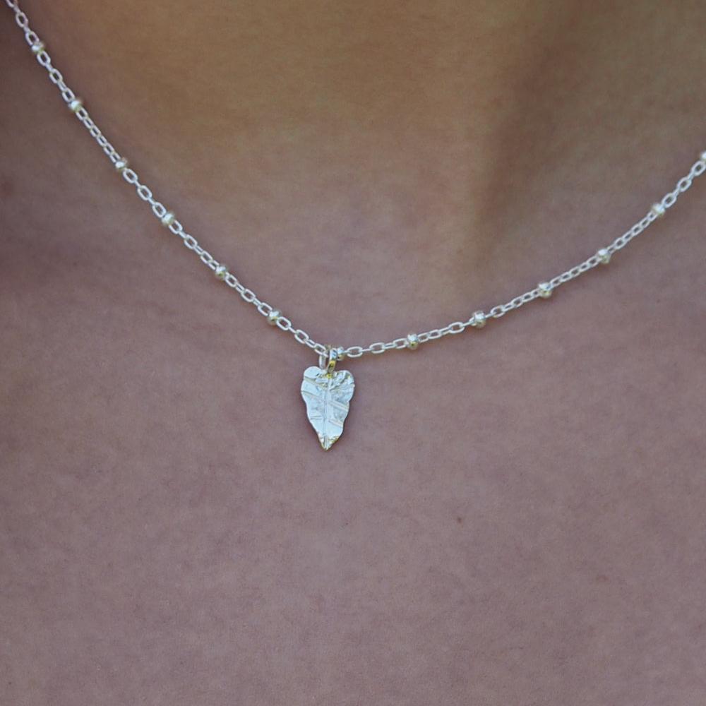 Foresta Tiny Taro Leaf Pendant