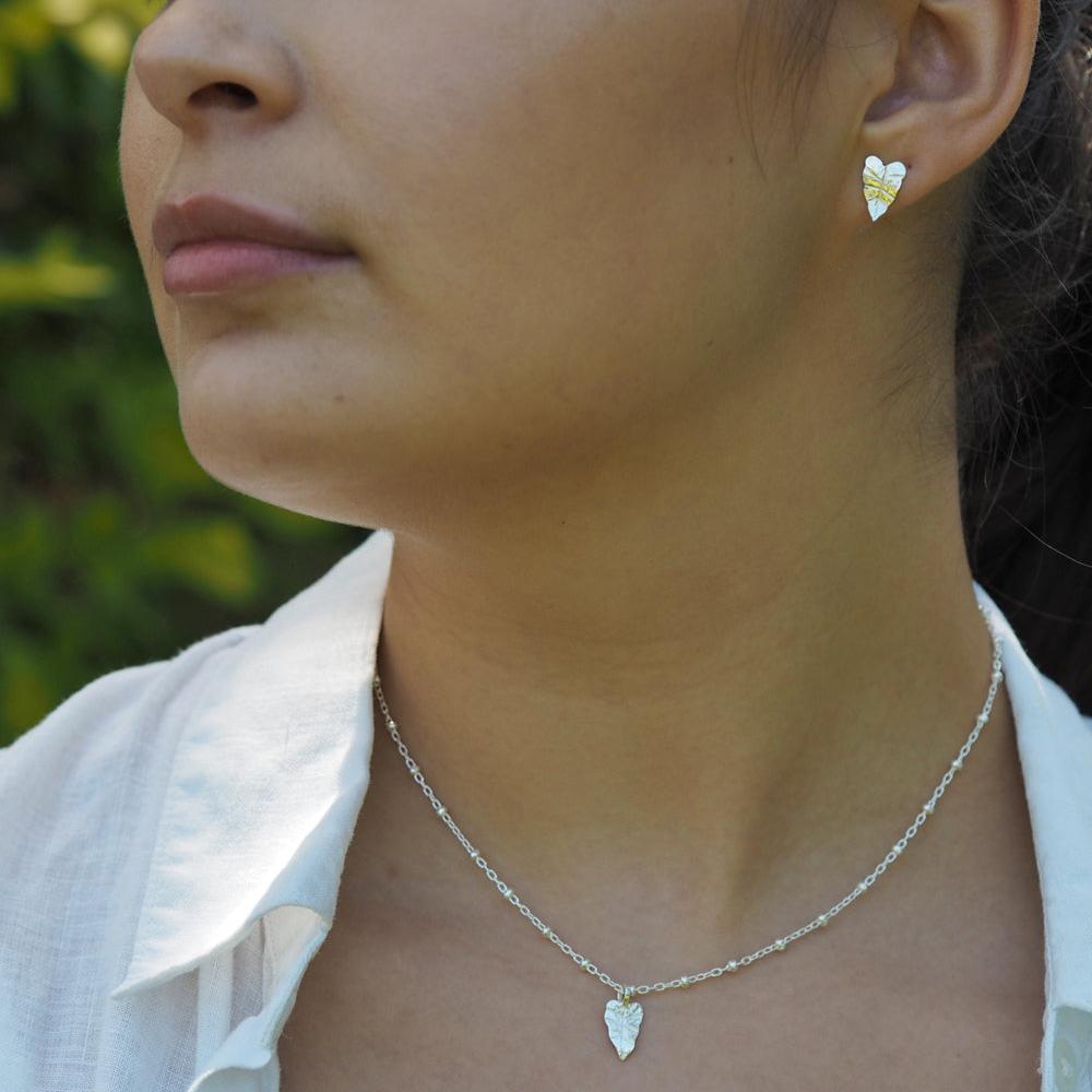 Foresta Tiny Taro Leaf Pendant
