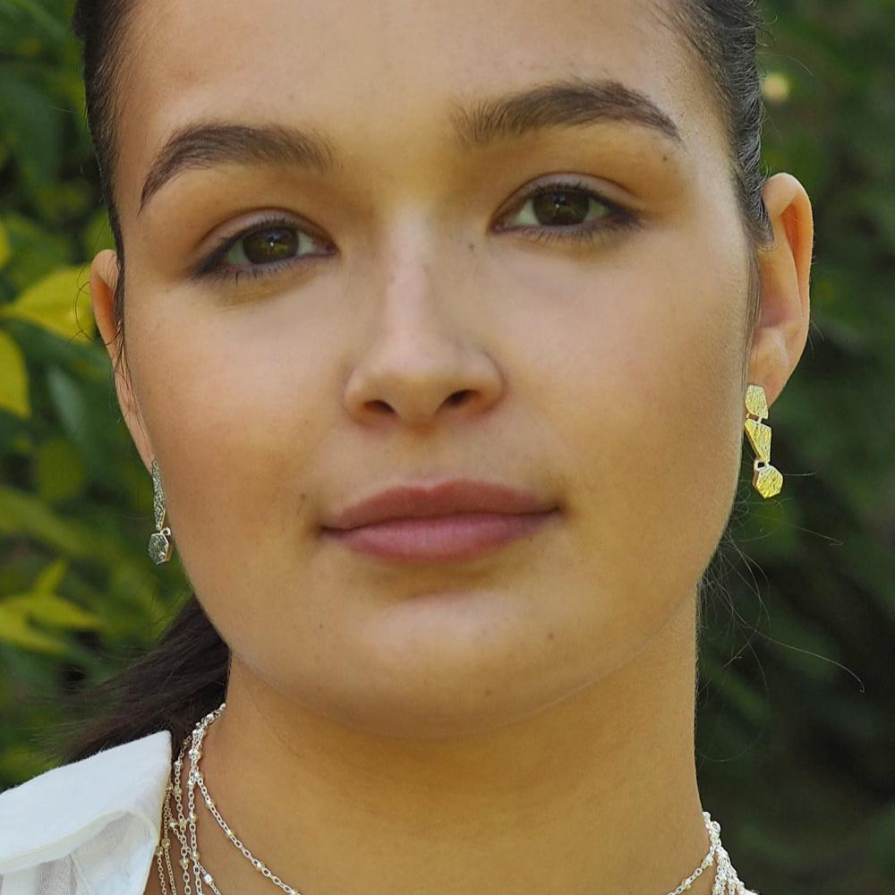 Foresta Pebble Silver Stud Earrings