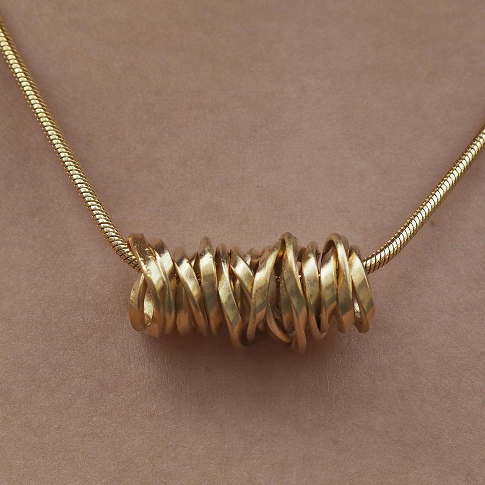 Lattice Gold Plated Sterling Silver Pendant