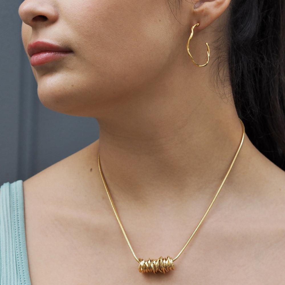 Lattice Gold Plated Sterling Silver Pendant