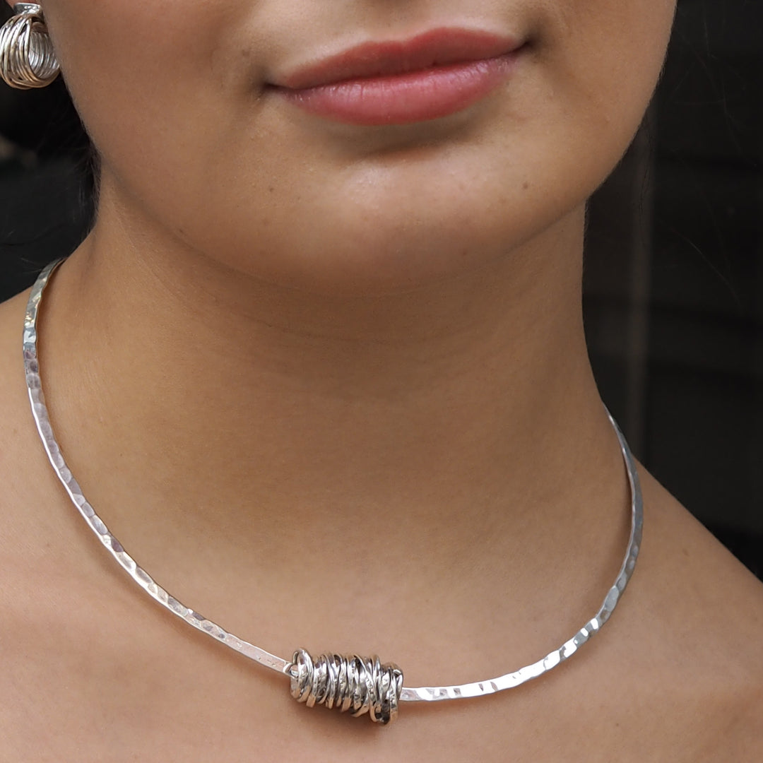 Lattice Polished Pendant Handcrafted in Sterling Silver