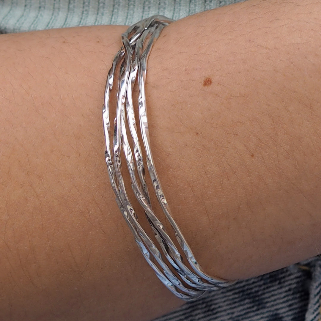 Lattice Cuff Handcrafted in Sterling Silver